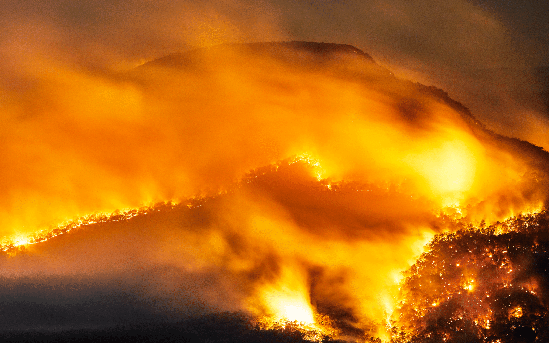 Fire in the mountains